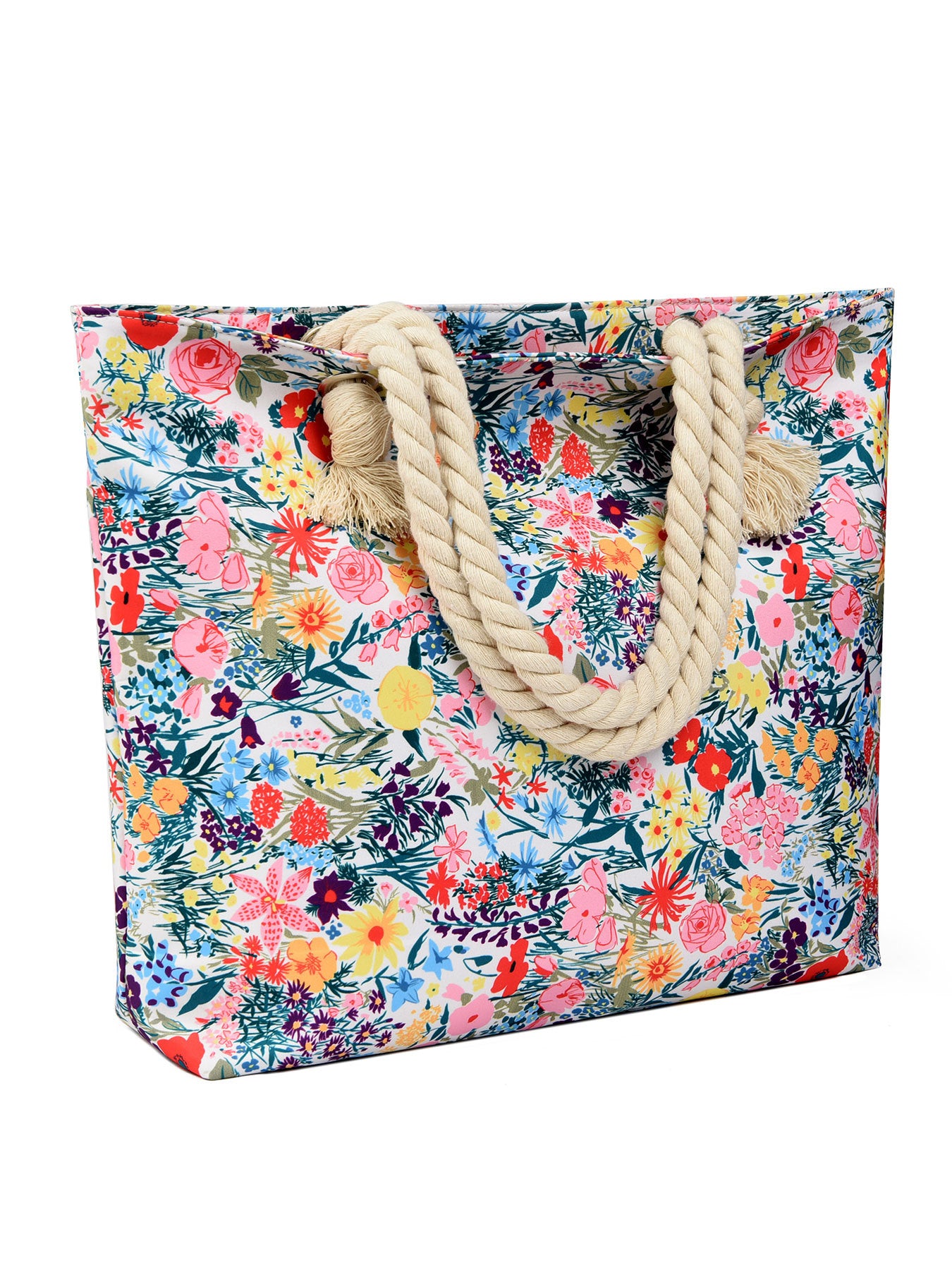 Art Flower Pattern Beach Bags For Women, Beach Bag Tote Waterproof Sandproof, Beach Bags For Women