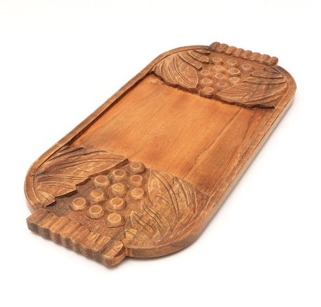 Briano Handmade Wooden Decor & Serving Tray Platter- 29.5x14x1.5inch