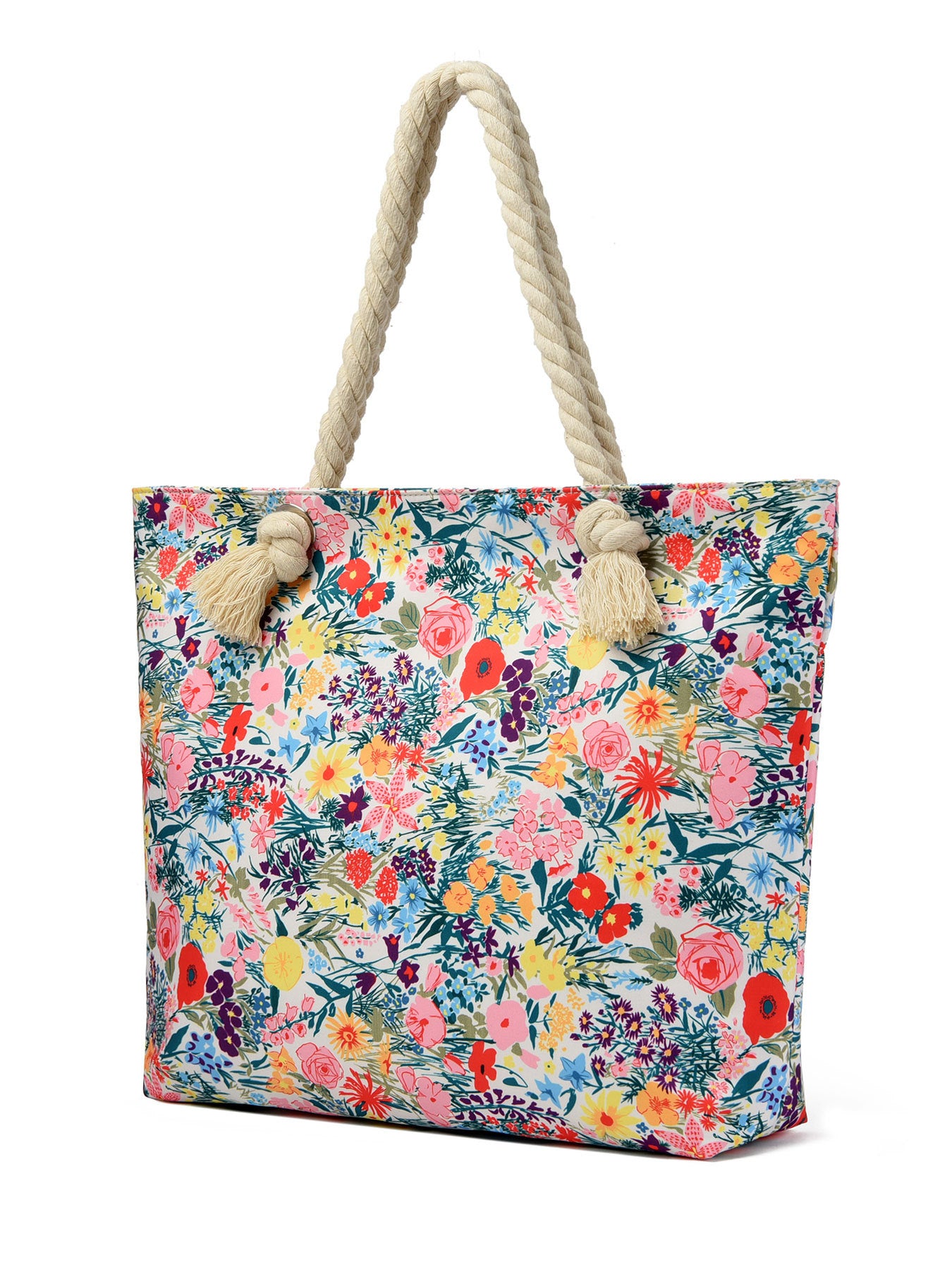 Art Flower Pattern Beach Bags For Women, Beach Bag Tote Waterproof Sandproof, Beach Bags For Women