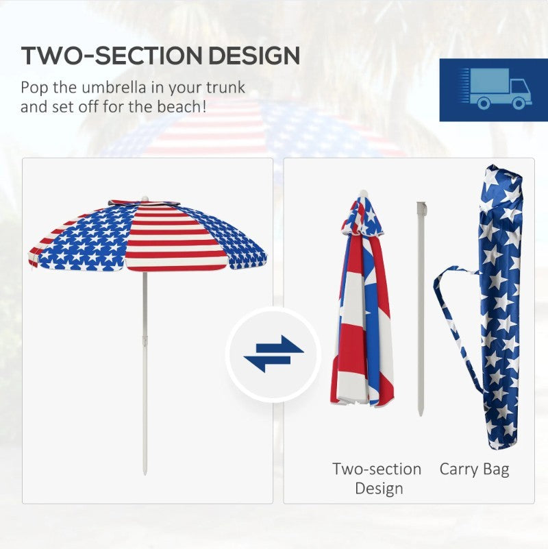 Ventilated And Foldable Beach Travel Umbrella