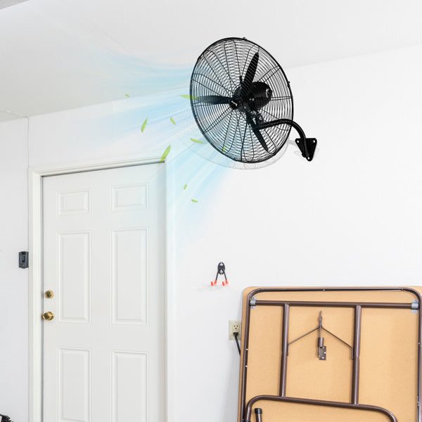 American Specification, MFJ-EW50 Electric Fan 110V 20-50W 20 Inch Three-blade Aluminum Fan Industrial Wall Mounted Fan