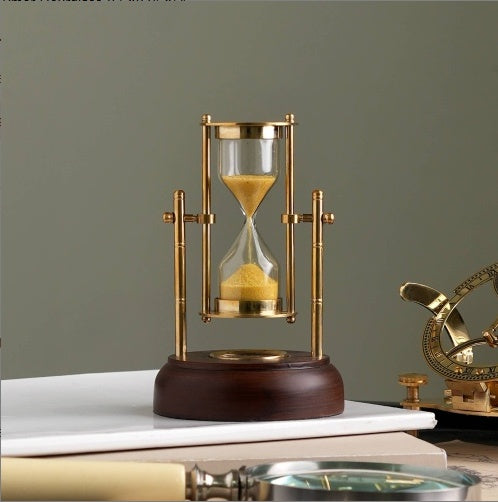 Decorative Brass Frame Sand Timer-Hourglass