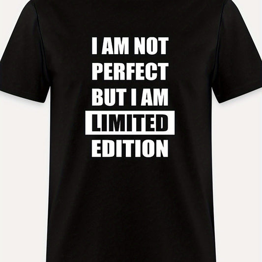I Am Not Perfect, But I Am A Limited Edition -5846 Funny Men's Short Sleeved Pattern T-shirt Series