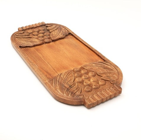 Briano Handmade Wooden Decor & Serving Tray Platter- 29.5x14x1.5inch