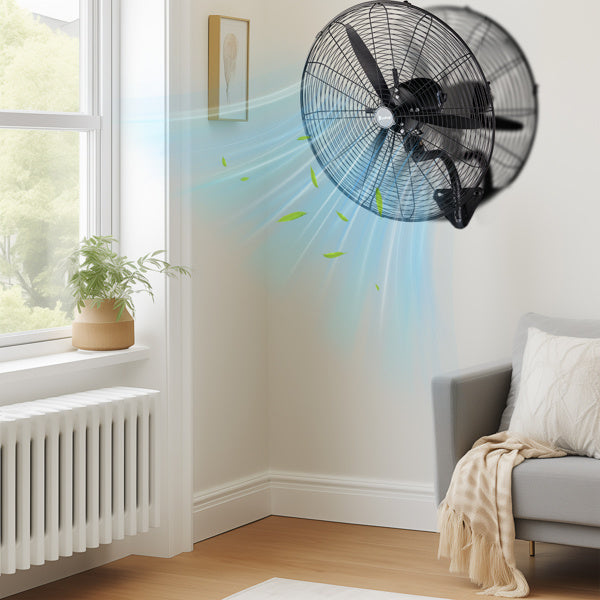 American Specification, MFJ-EW50 Electric Fan 110V 20-50W 20 Inch Three-blade Aluminum Fan Industrial Wall Mounted Fan
