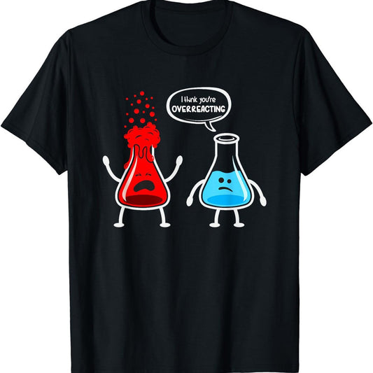 Funny Cartoon Chemical Bottle Pattern Men's Elastic Short Sleeved Round Neck T-shirt, Summer Outdoor