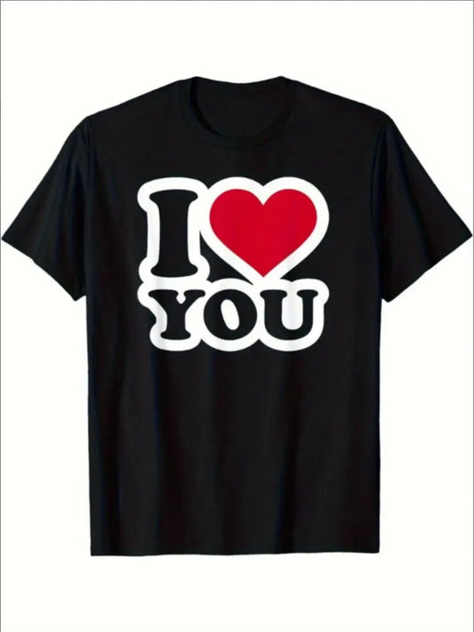 Love Valentine'S Day T-Shirt,   Couple T-Shirt, Couple Christmas, Fashion Casual T-Shirt, Short-Sleeved T-Shirt